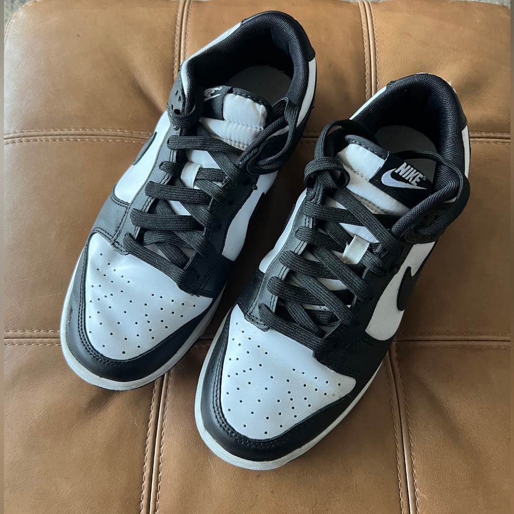 Nike Men's Dunk Low Shoes in black and white